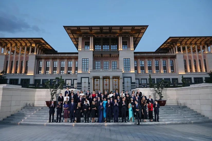 Erdoğan Külliye’de dünya liderlerini ağırladı