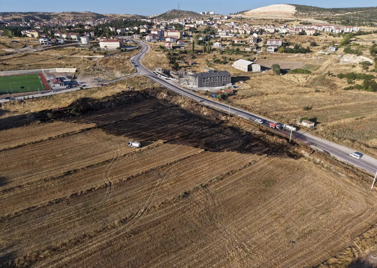 Kütahya Emet alevlerle mücadele etti