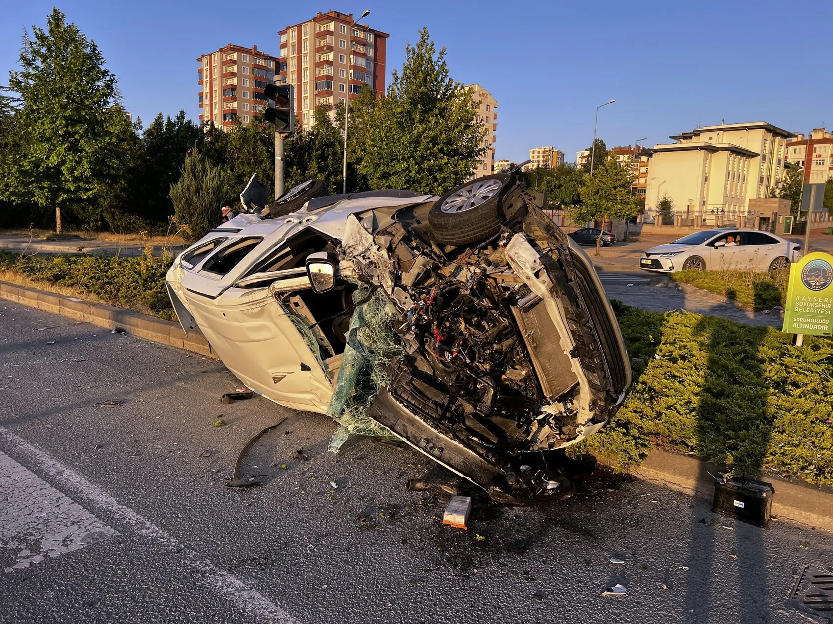 Kayseri'de akşam trafiğinde kaza 4 kişi hastaneye kaldırıldı