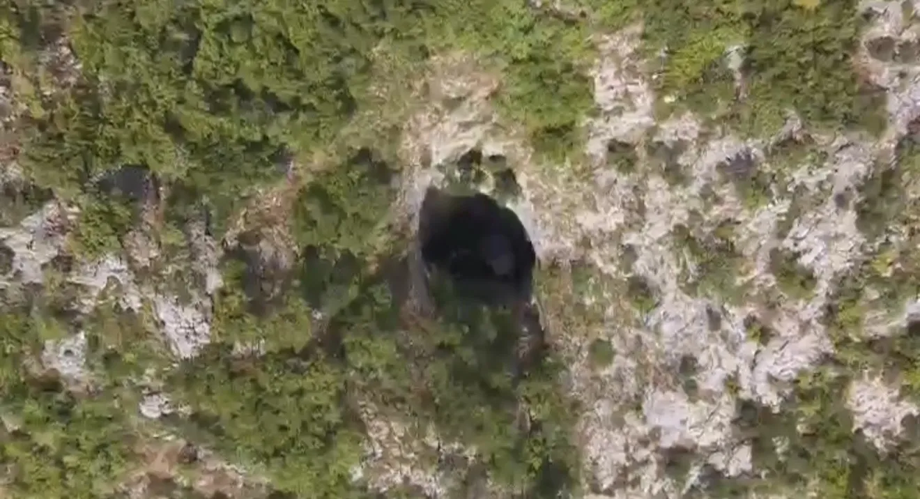 Bartın’daki devasa yeraltı şelalesi dronla görüntülendi