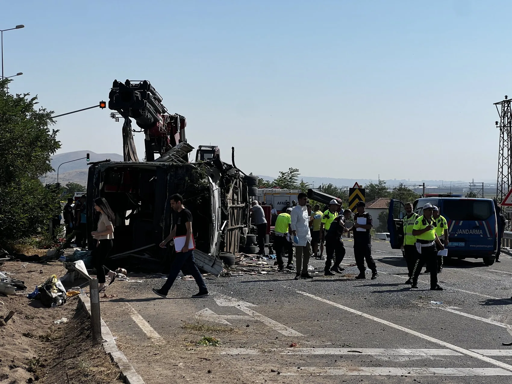 Kayseri yolunda otobüs faciası