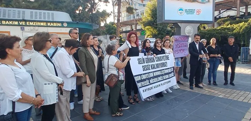 Kayseri’de kadınlar Selin Gökhan için meydanlara indi