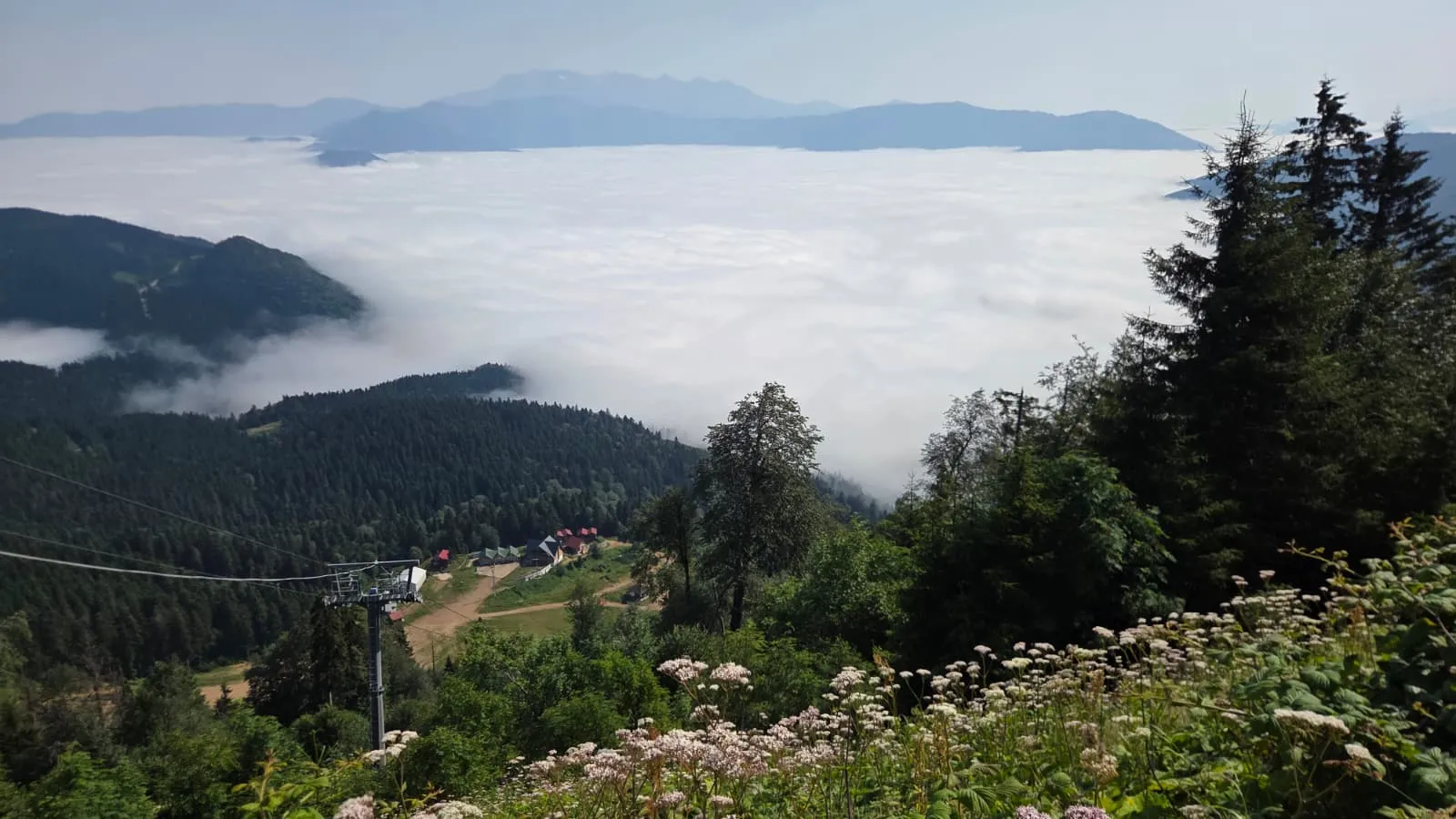 Artvin’in zirvelerinde oluşan dev sis denizi görüntülendi