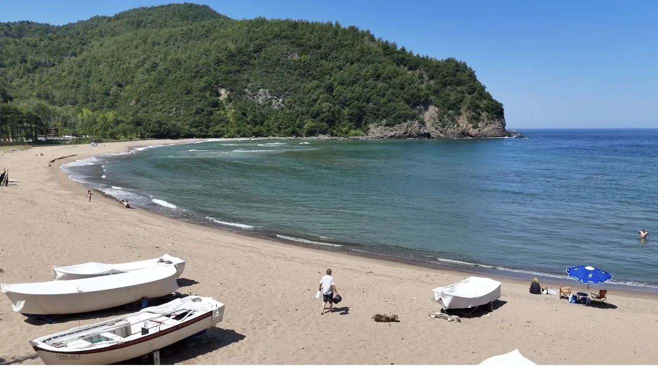 Amasra'nın saklı cenneti Göçkündemirci Plajı havadan böyle görüntülendi