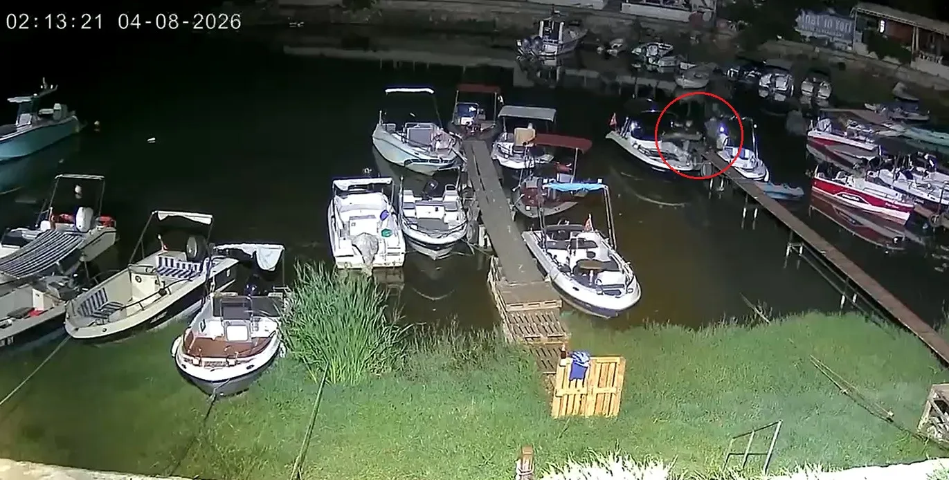 İznik Limanı’nda gece yarısı tekne soygunu