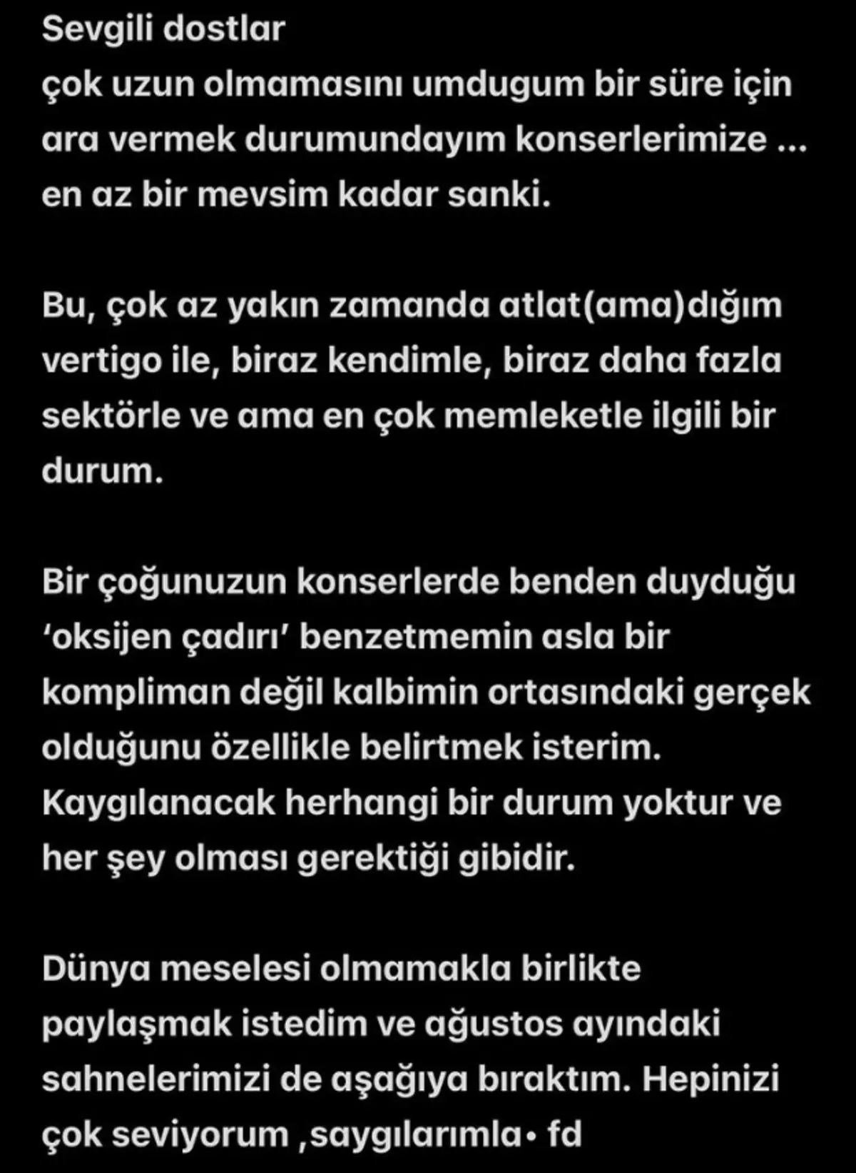 Feridun Düzağaç hastalığı yüzünden konserlerini tek tek iptal etti! Feridun Düzağaç sahneye ara veriyor 1