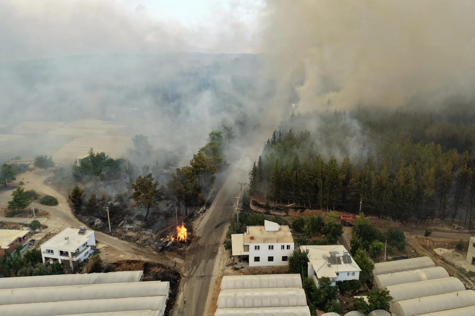 Antalya Valisi Şahin Yangın devam ediyor, rüzgar hafifledi