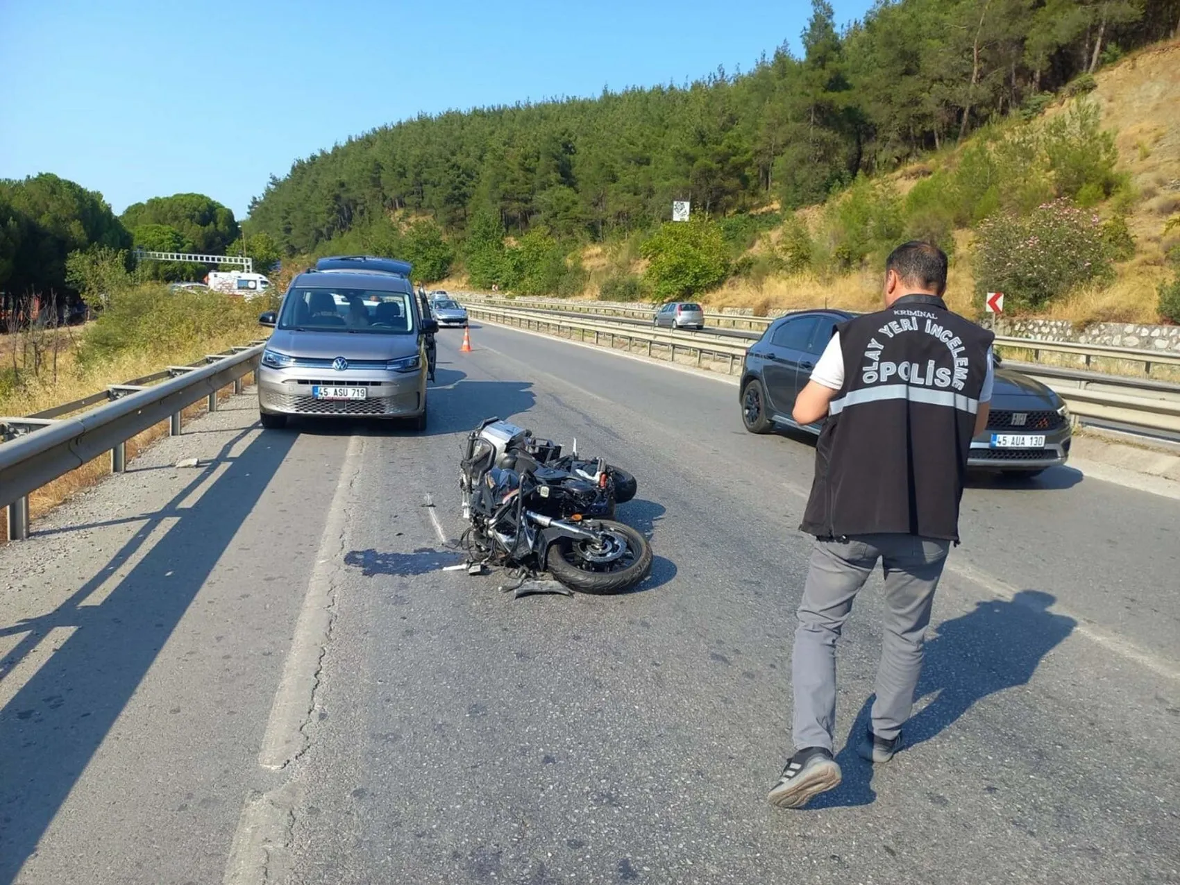 Manisa’da motosiklet kazası Bir kişi hayatını kaybetti