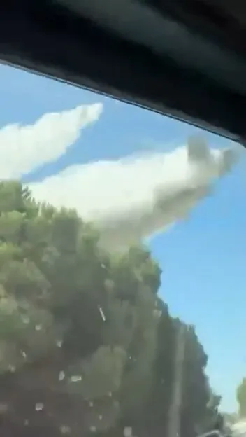 Yalova'da düşen F-16 savaş uçağının kaza anı görüntülendi