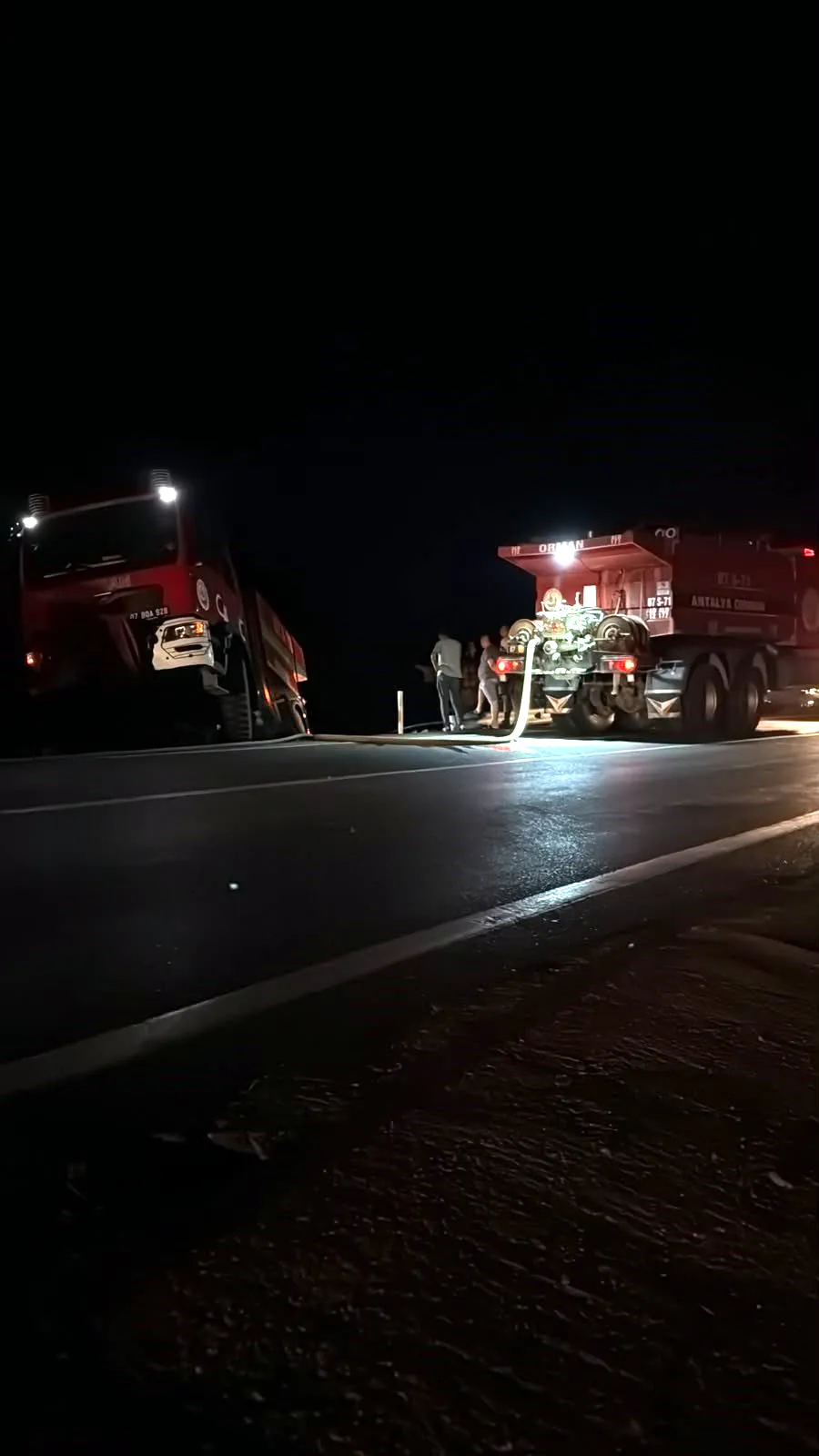 Gazipaşa'da orman yangını trafiği durdurdu