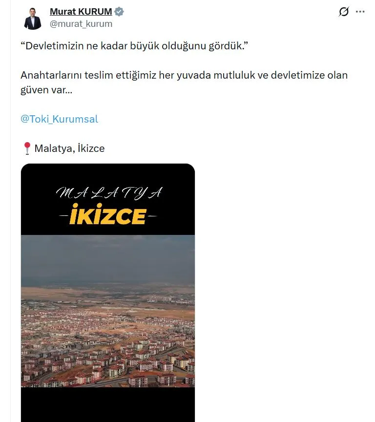 Malatya’da binlerce kişi yeni evine yerleşmeye başladı