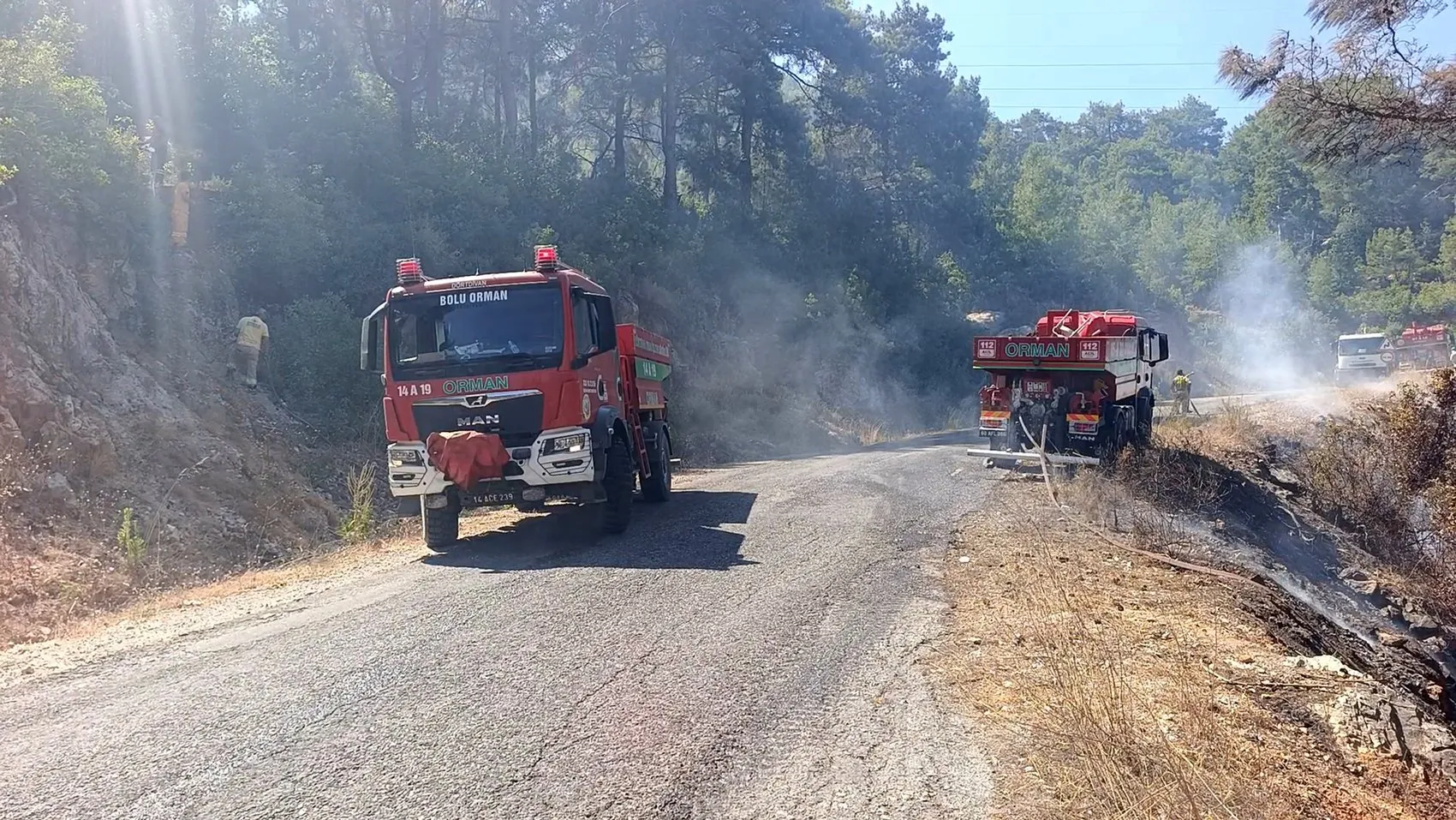 Alanya’da çıkan orman yangını üç saatte söndürüldü