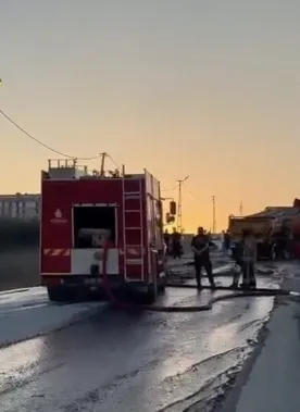 Arnavutköy yolunda hafriyat kamyonu alevlere teslim oldu