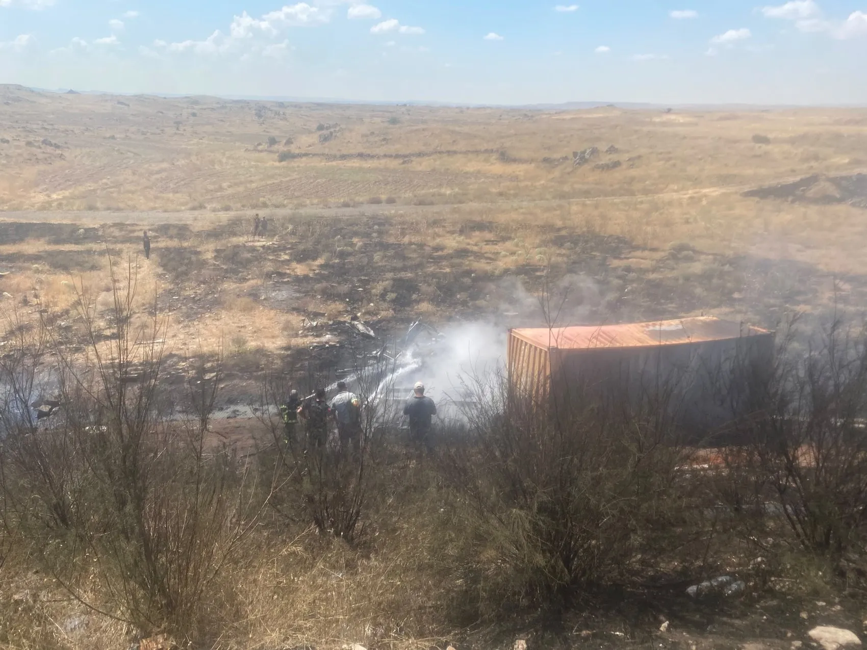 Nevşehir yolunda feci kaza Madeni yağ yüklü TIR yandı