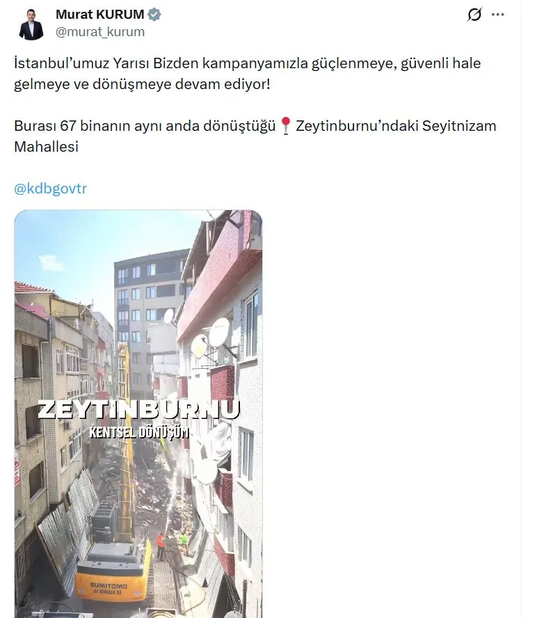 İstanbul’da kentsel dönüşüm desteği için geri sayım başladı