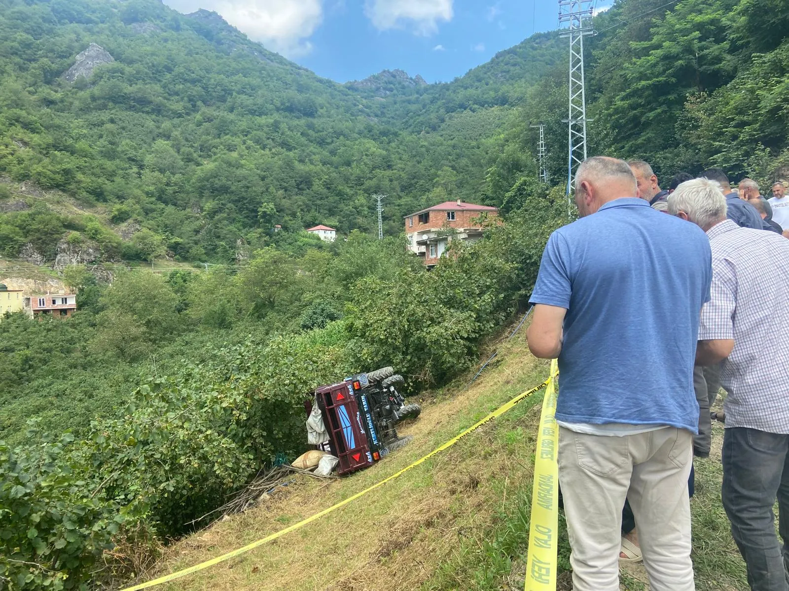 Ordu'da fındık bahçesinde tarım aracı kazası