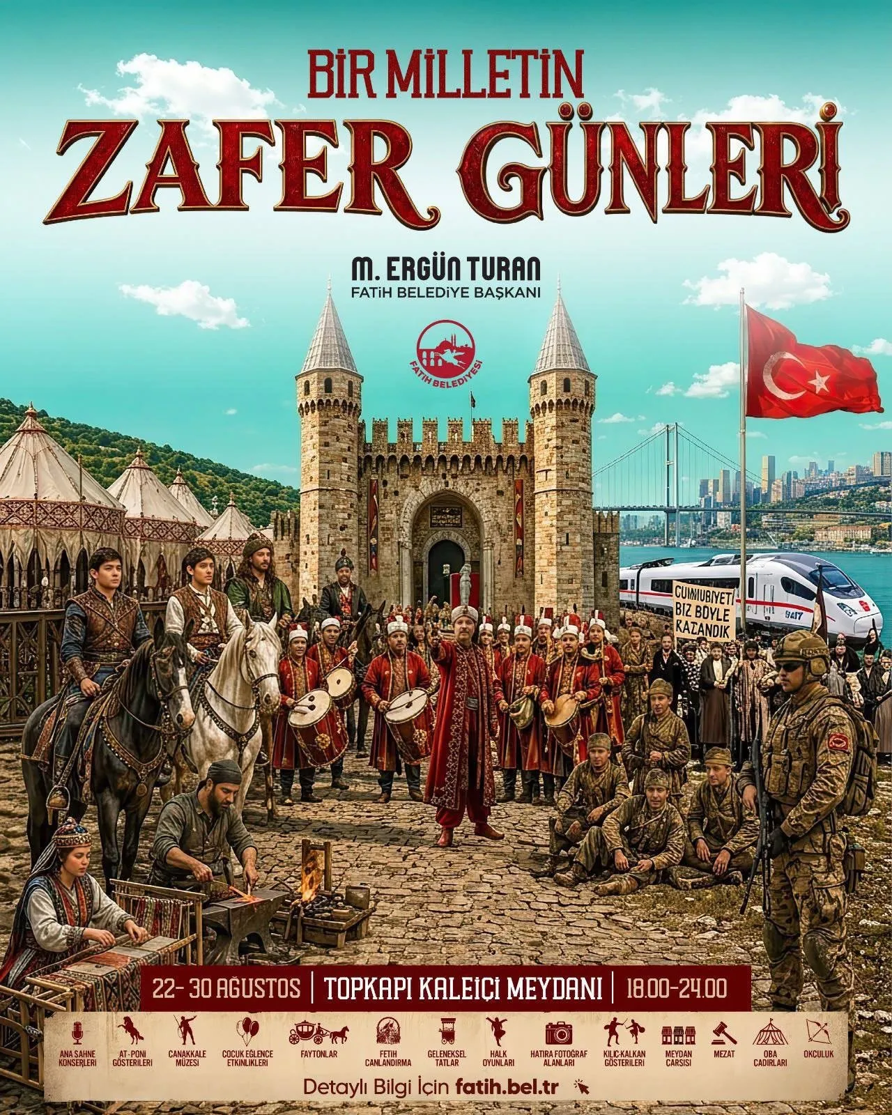 Fatih’te dokuz gün sürecek zafer şöleni başlıyor