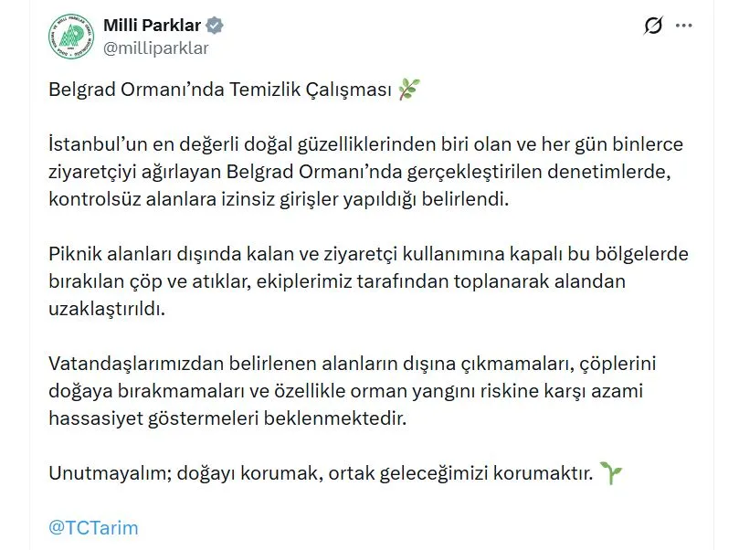 Belgrad Ormanı'ndaki çöp krizine ekipler müdahale etti