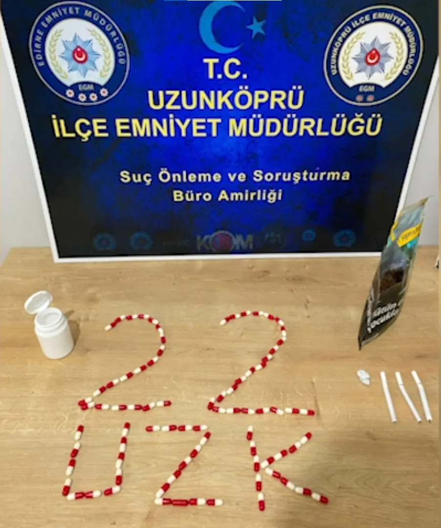 Edirne merkezli operasyonda uyuşturucu tacirlerine kelepçe