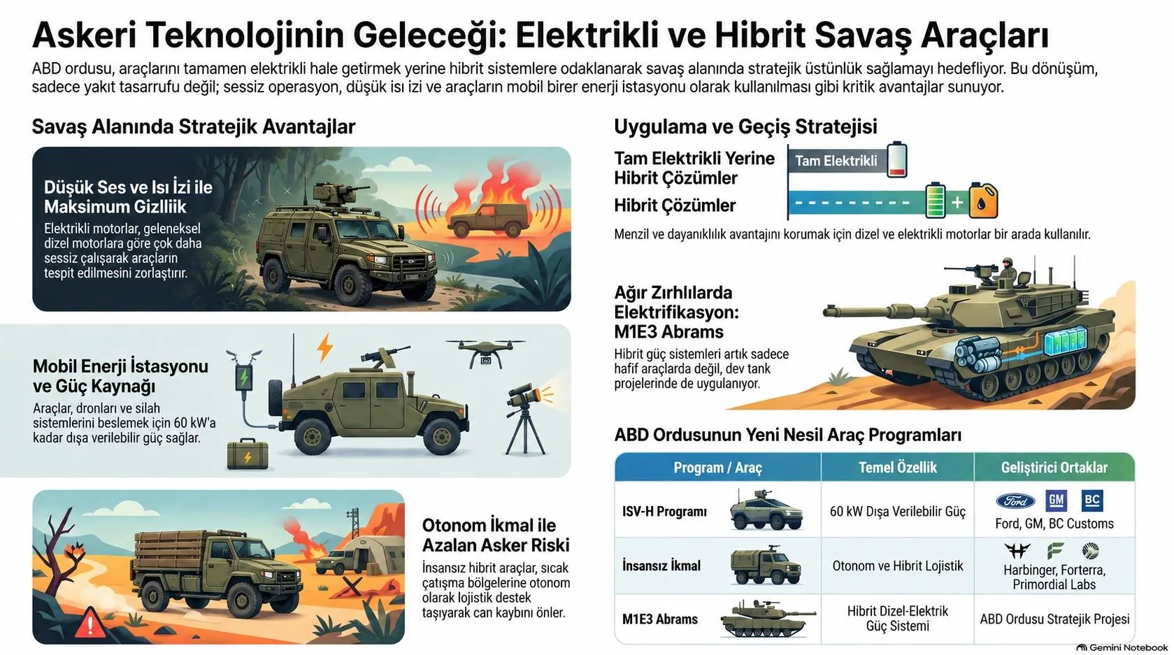 ABD ordusu elektrikli araçlara yöneliyor