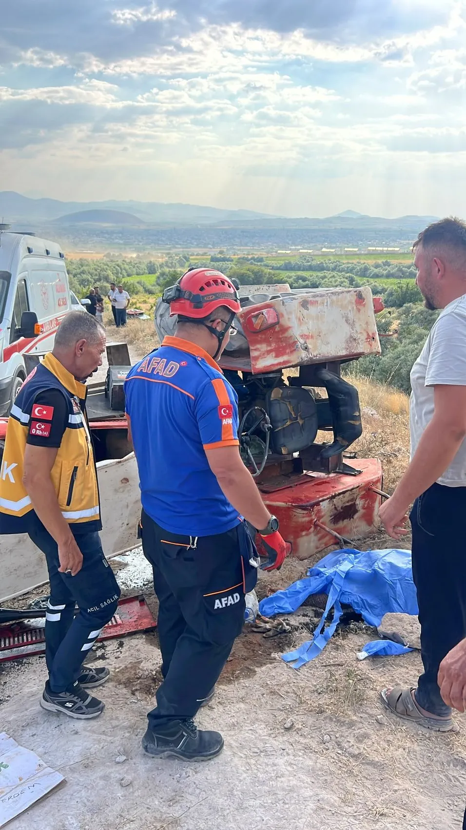 Nevşehir'de buğday hasadı yolunda feci kaza
