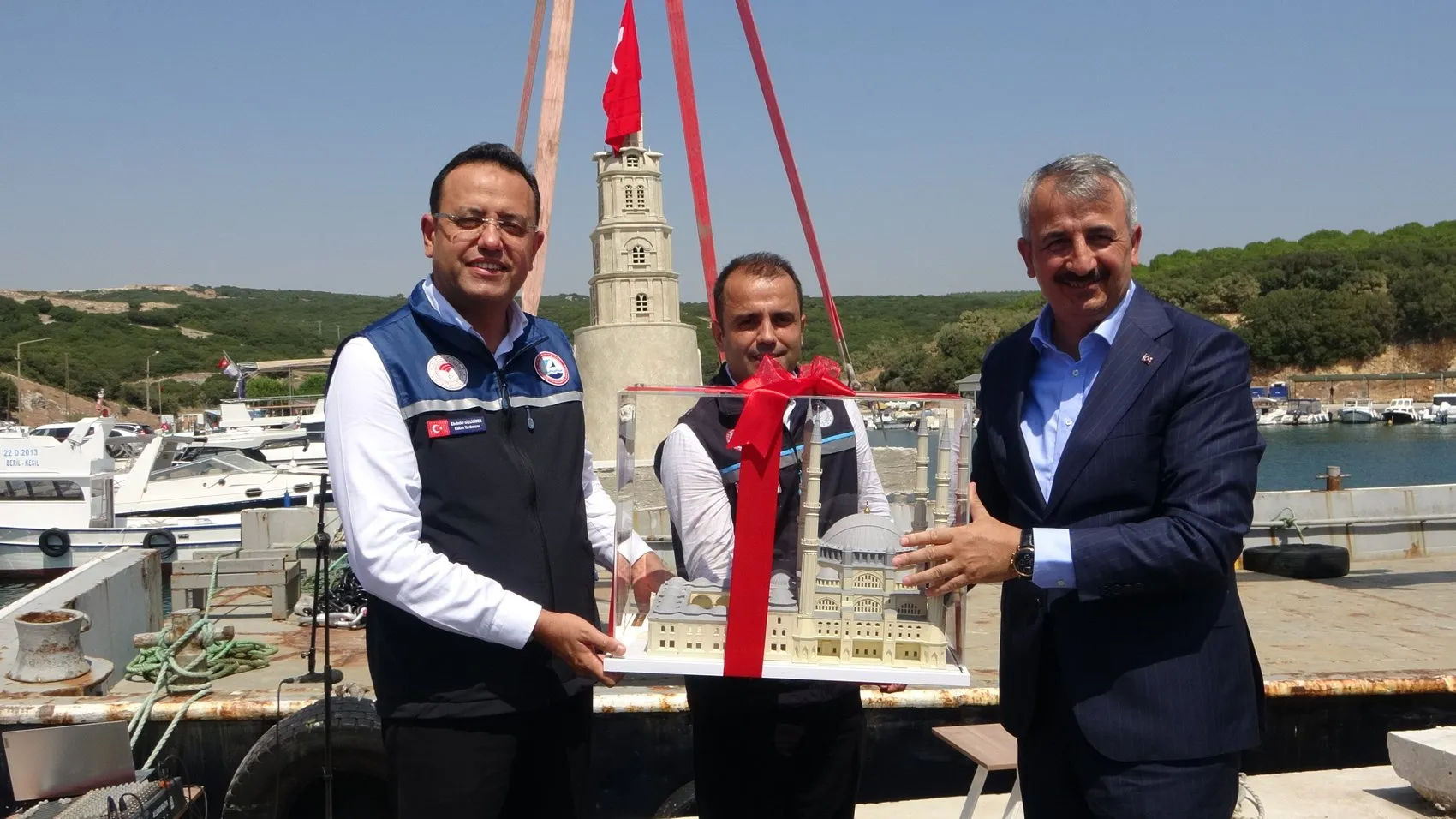 Saros'un dibine Edirne'nin simgeleri yerleşti, maketler resif oldu
