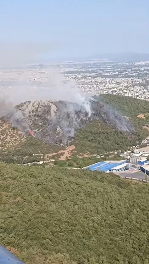 Bursa'nın iki ilçesinde üç noktada orman yangını, havadan müdahale sürüyor