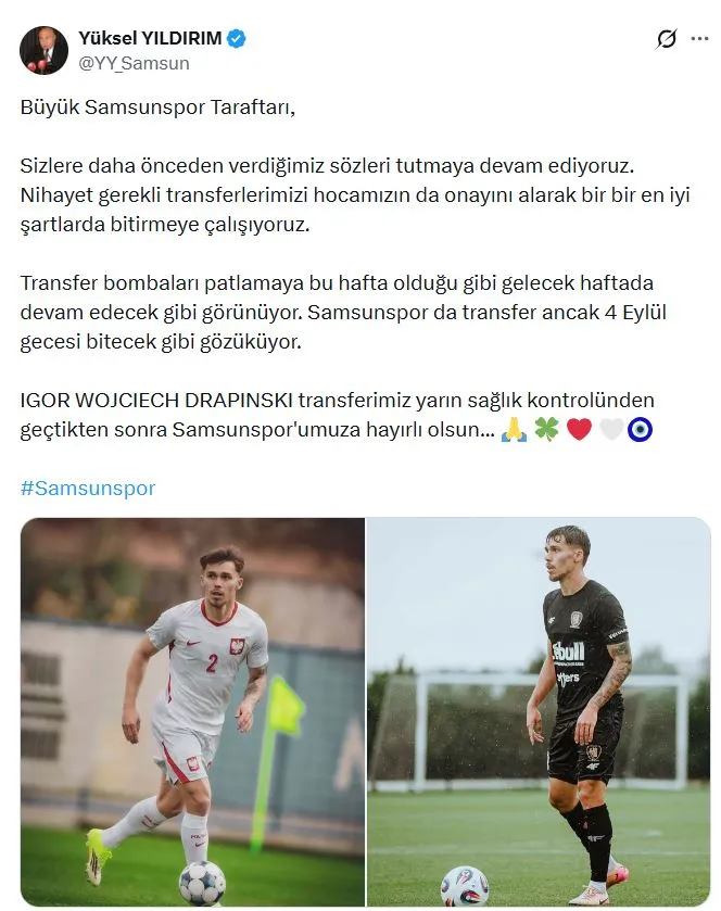 Samsunspor savunmaya Polonyalı takviye yaptı