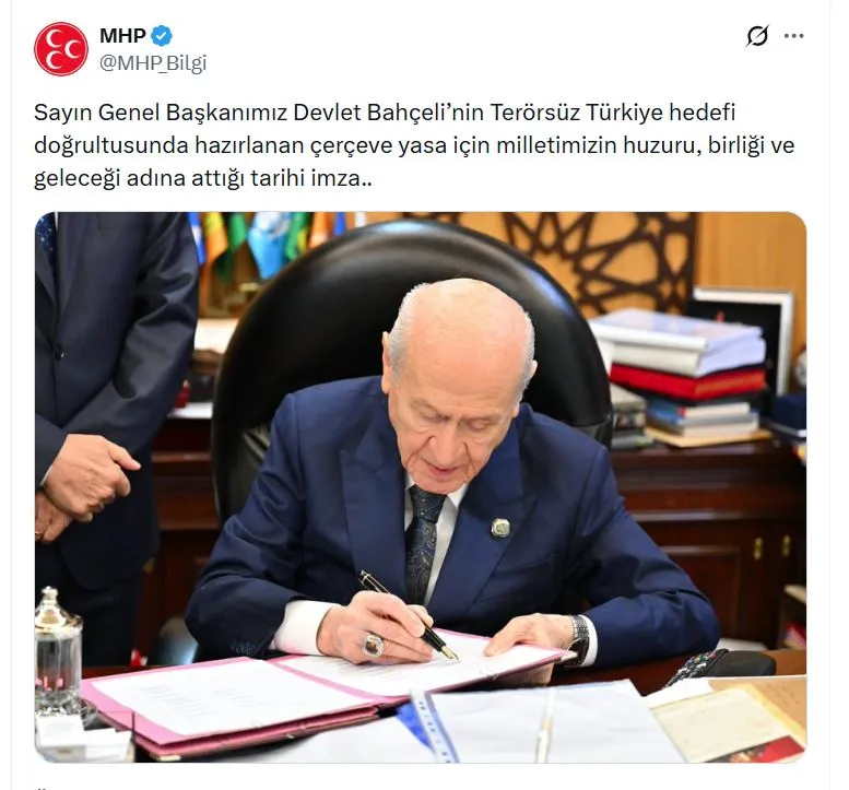 MHP'den terörsüz Türkiye için yeni yasa hamlesi