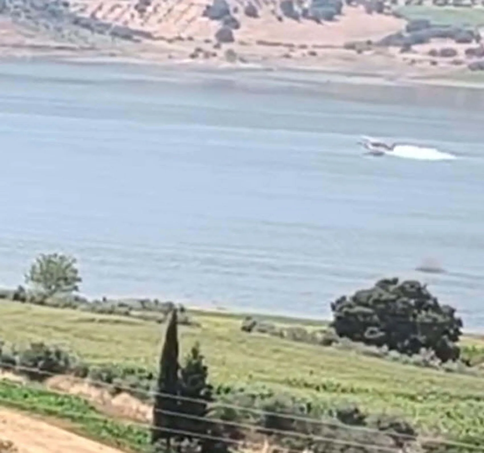 İzmir'de yangın söndürme uçağı baraj göletinde mahsur kaldı