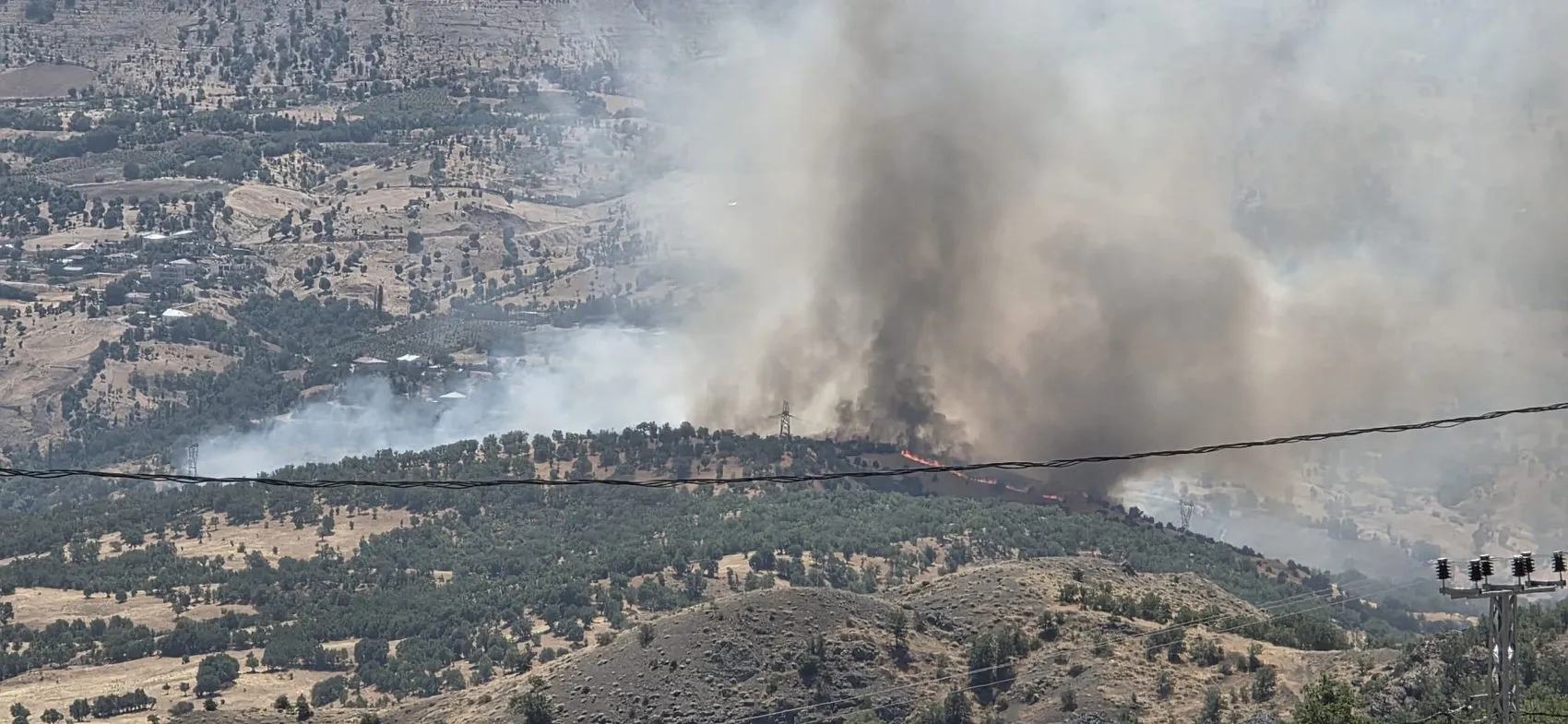 Adıyaman Gerger’de ormanlık alanda yangın paniği
