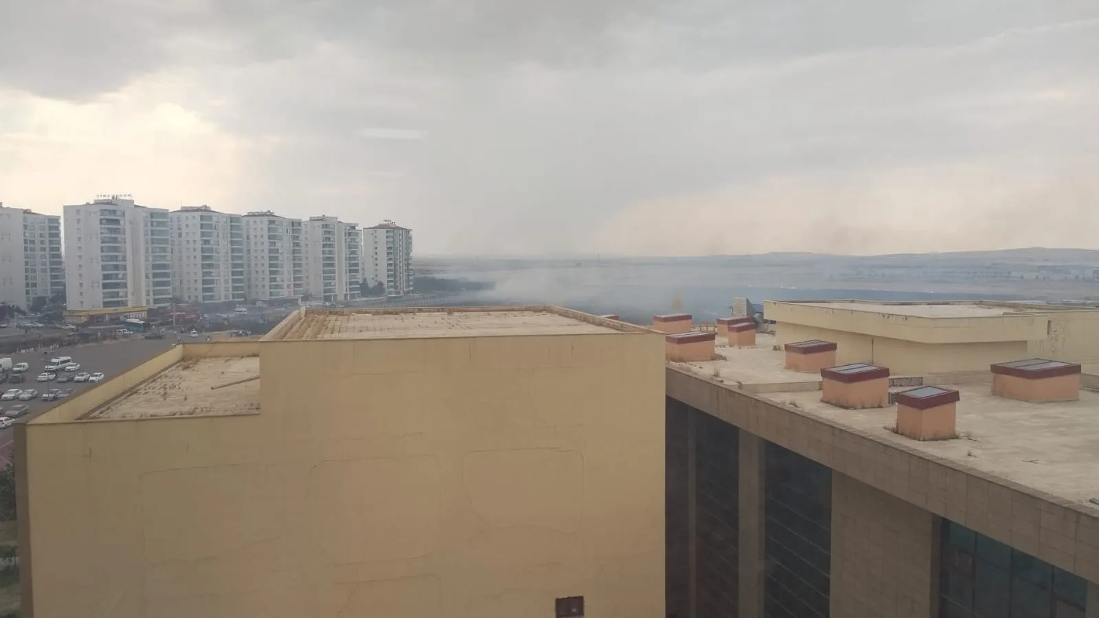 Diyarbakır'da hastane bölgesinde anız yangını paniği yaşandı