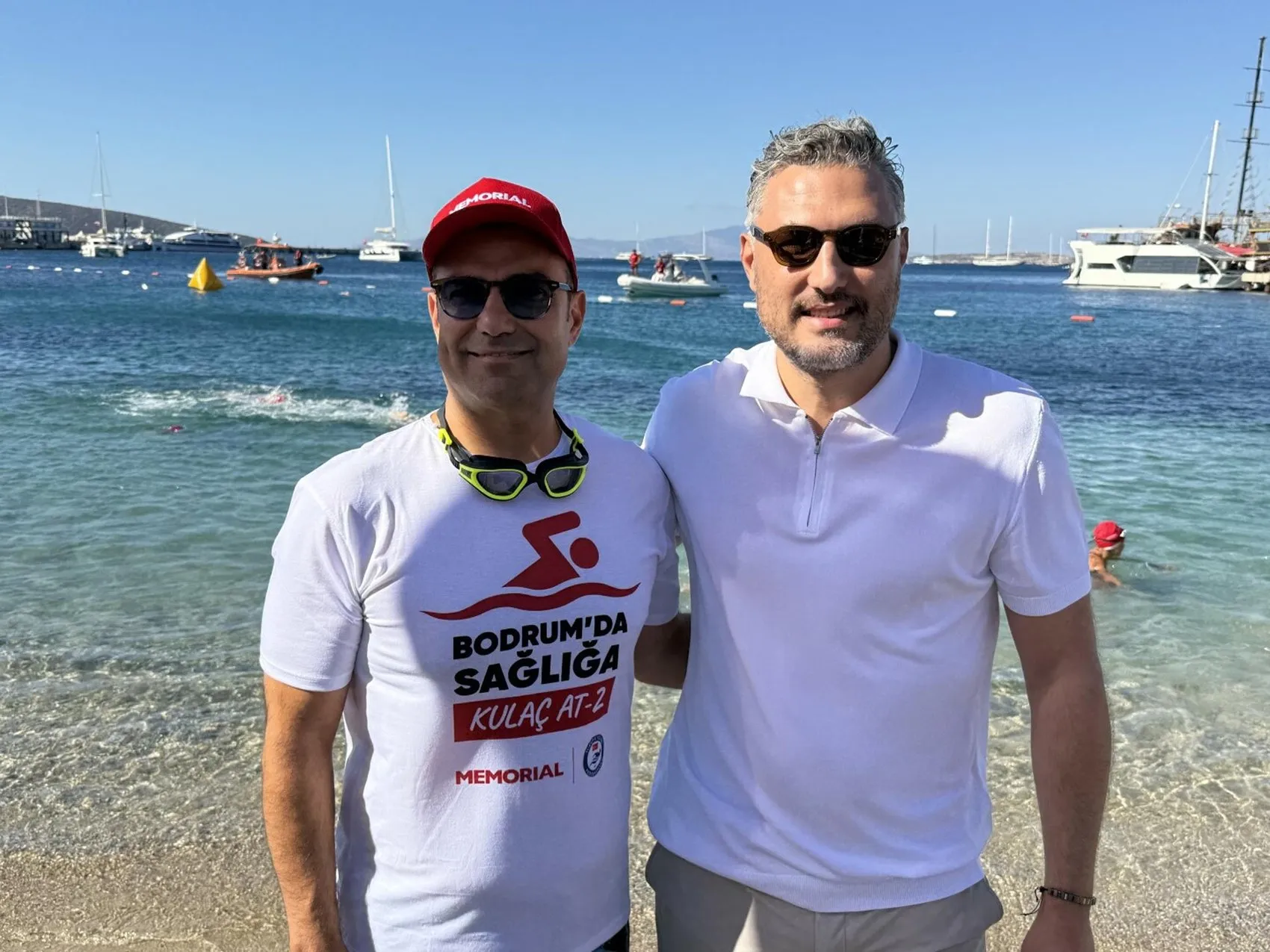 Bodrum'da sağlık için denize girenlerin sayısı ikiye katlandı