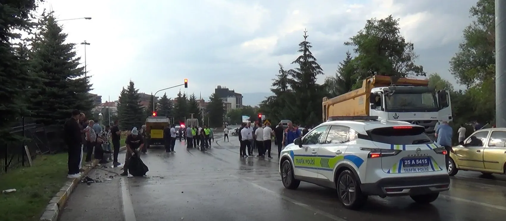 Erzurum’da yağmur kazaya davetiye çıkardı