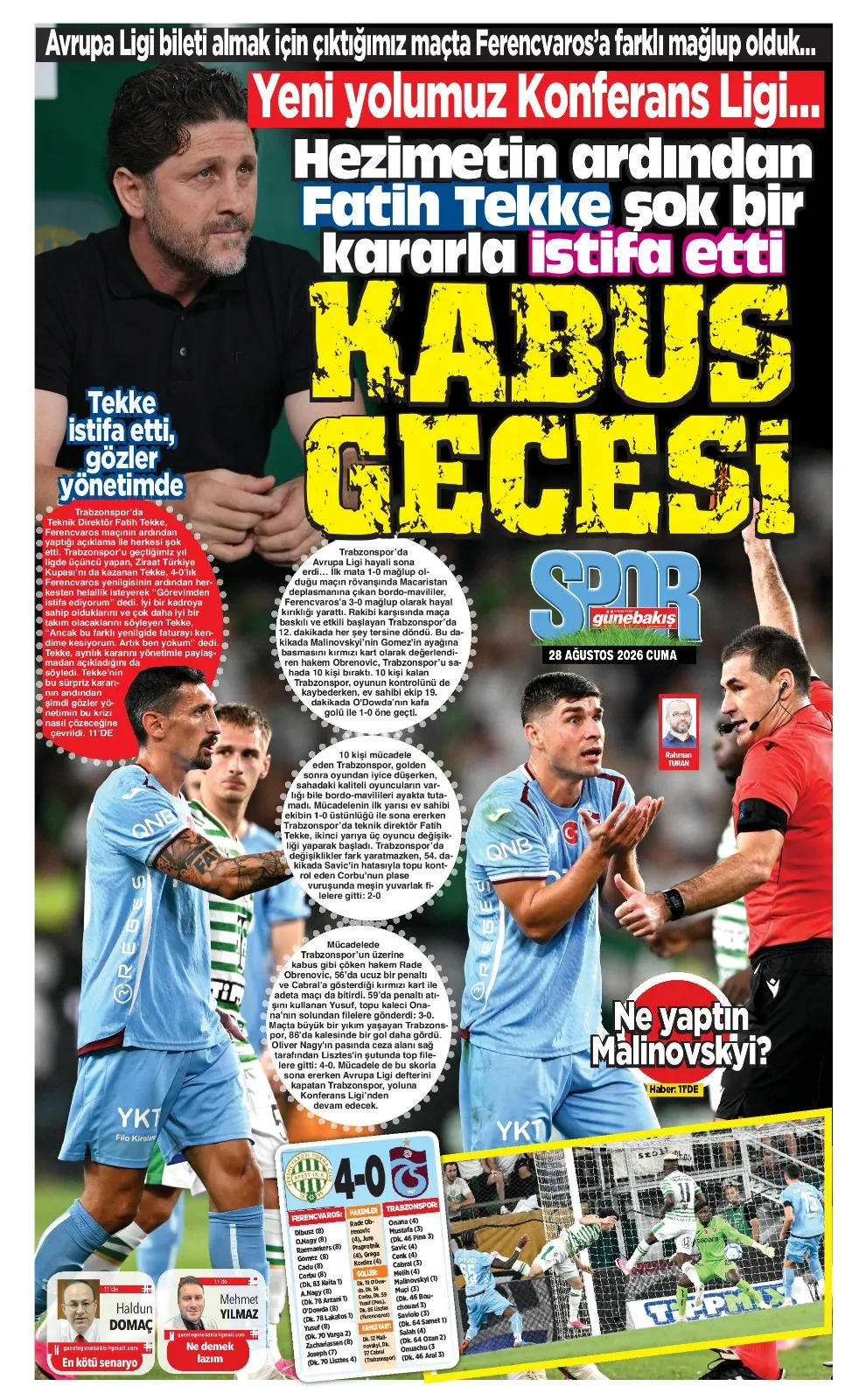 Trabzonspor’un Avrupa macerası Konferans Ligi’nde sürecek