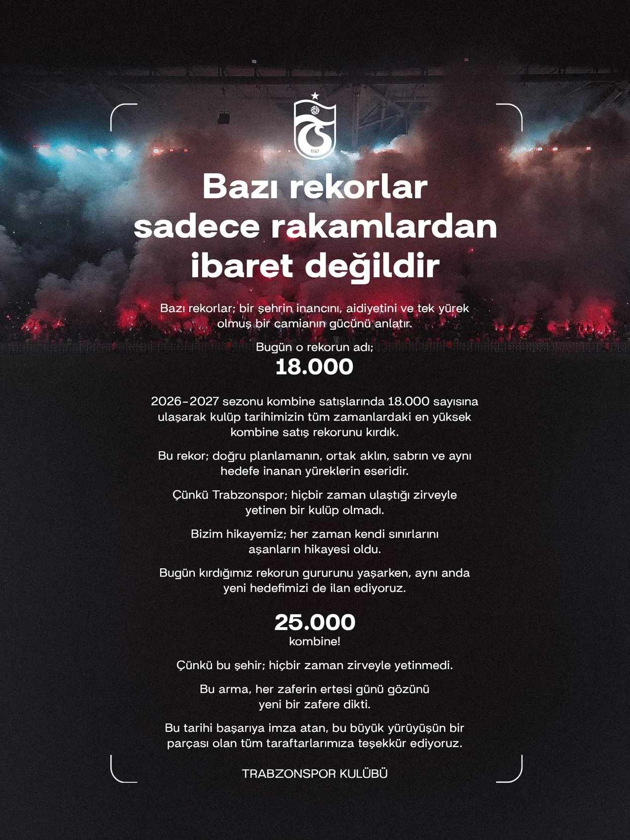 Trabzonspor taraftarı Salah ile tribün rekorunu yerle bir etti