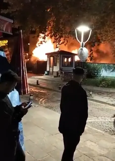 Tokat'ta asırlık Pervane Hamamı'nda yangın paniği