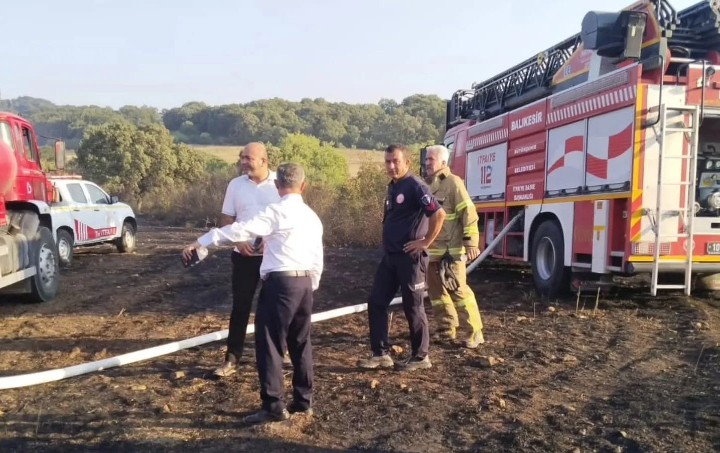 Balıkesir Manyas’ta orman yangını büyümeden söndürüldü