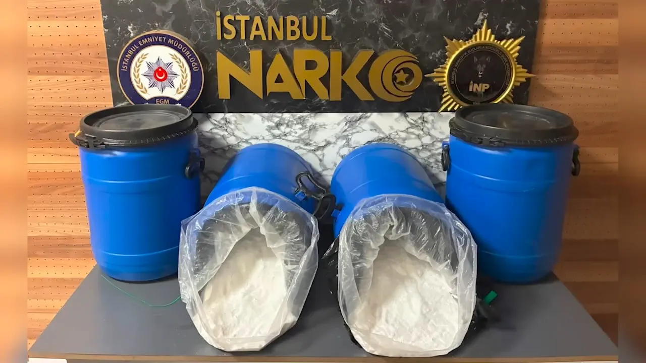 Kağıthane’deki bir iş yerinde 104 kilogram uyuşturucu bulundu
