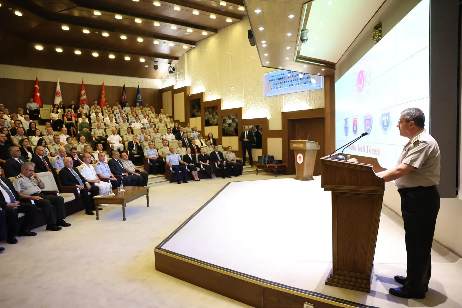 Milli Savunma Bakanlığı'nda rütbe terfi töreni Güler ve Bayraktaroğlu konuştu