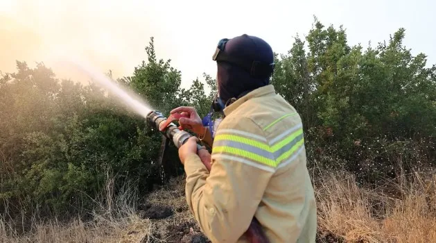Rüzgar yangını büyüttü, ekipler havadan ve karadan müdahalede