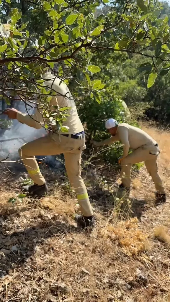 Eruh'ta yangınla mücadele eden ekipler soluğu düğünde aldı