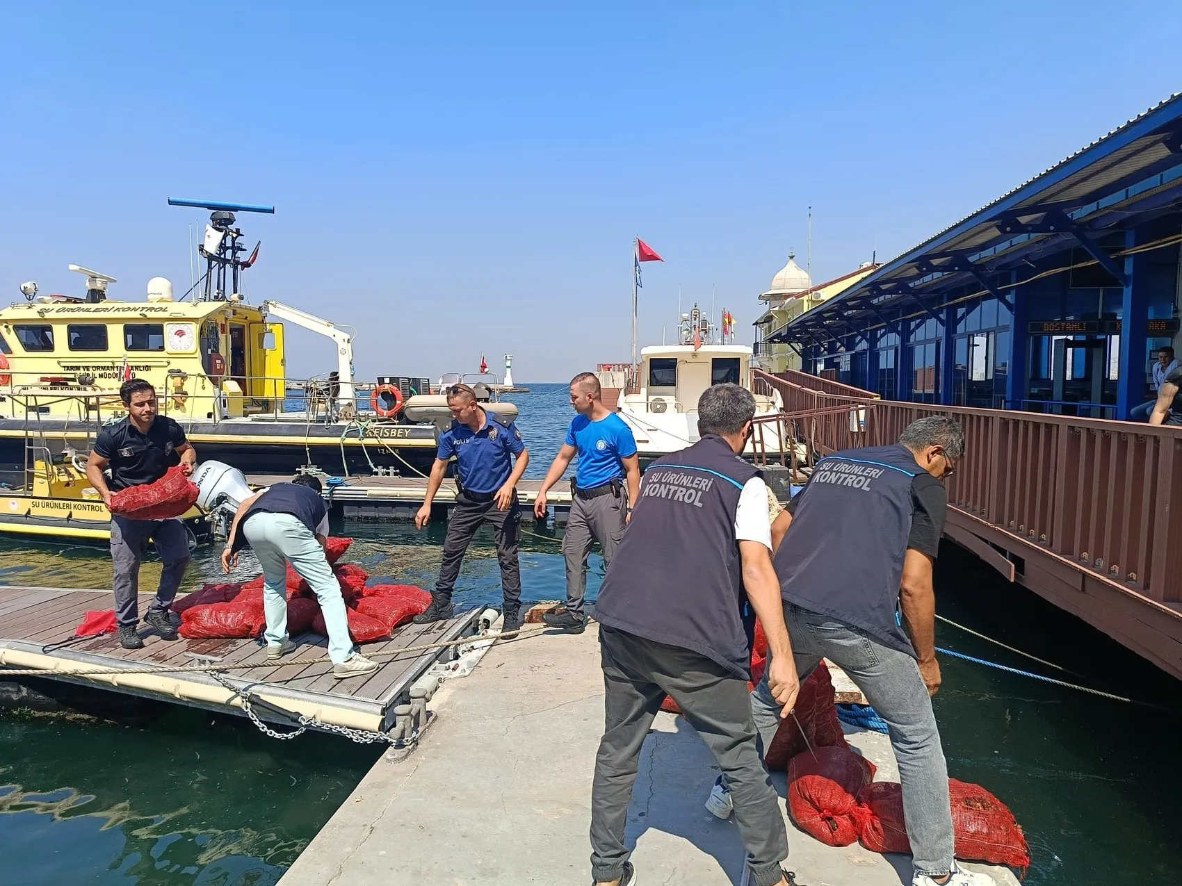 İnciraltı açıklarında yasa dışı midye avına polis baskını