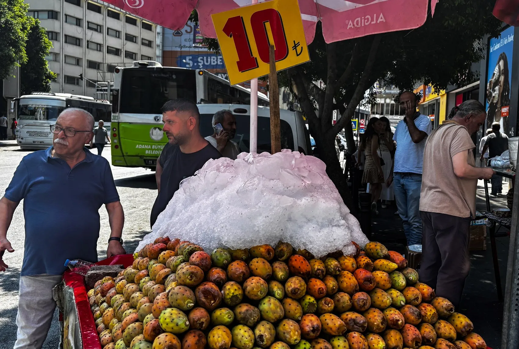 Adana sokaklarında dikenli incir mesaisi