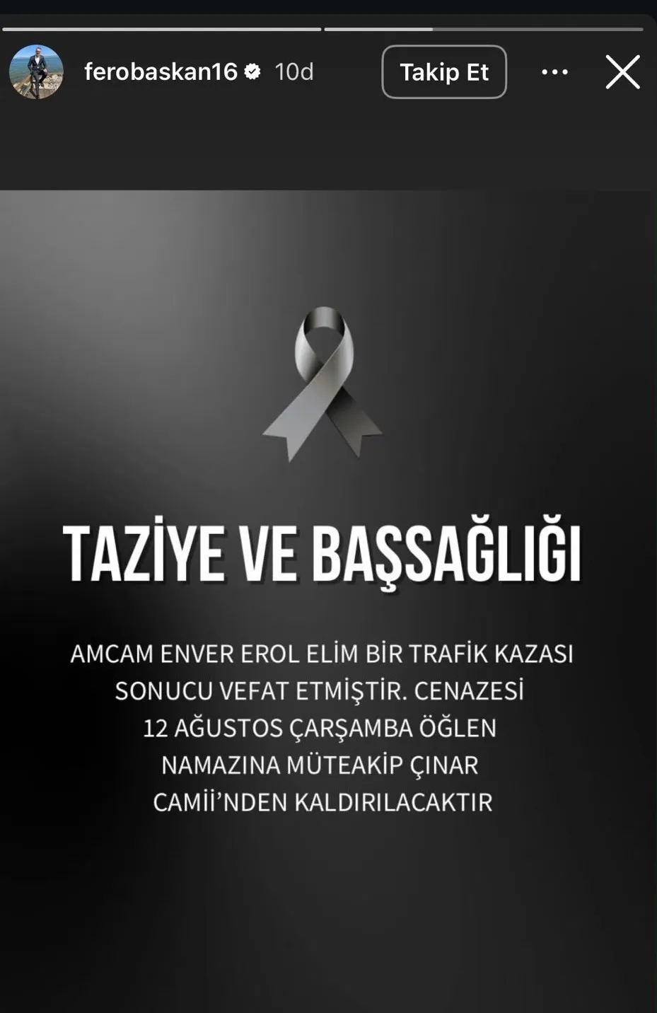 Kestel Belediye Başkanı'nın acı günü