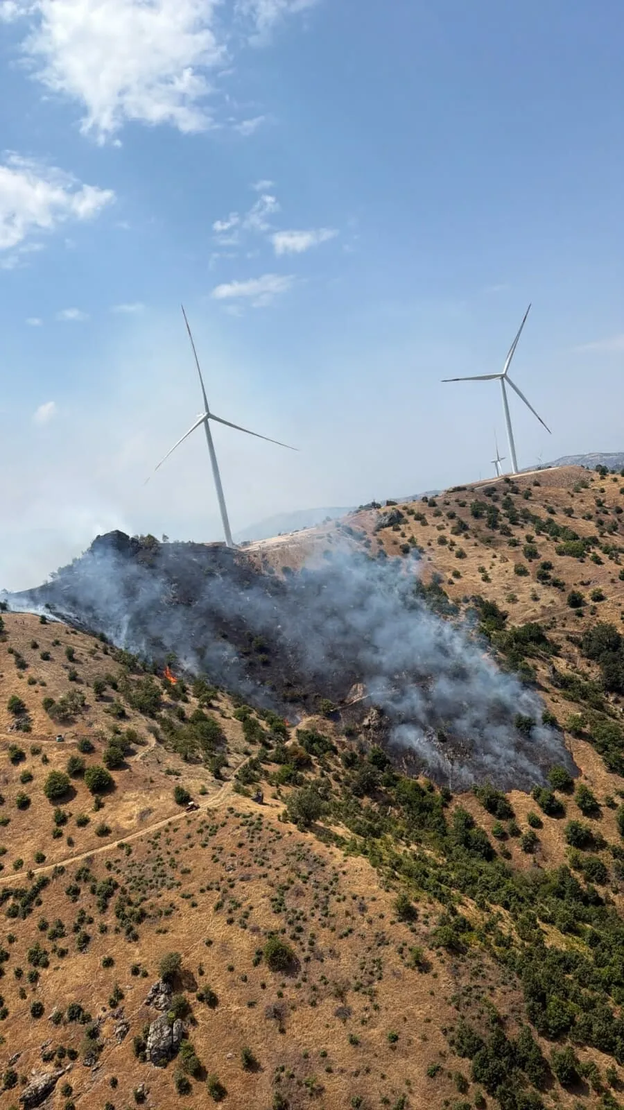 İzmir'de orman yangınına giden söndürme uçağı baraj gölünde mahsur kaldı