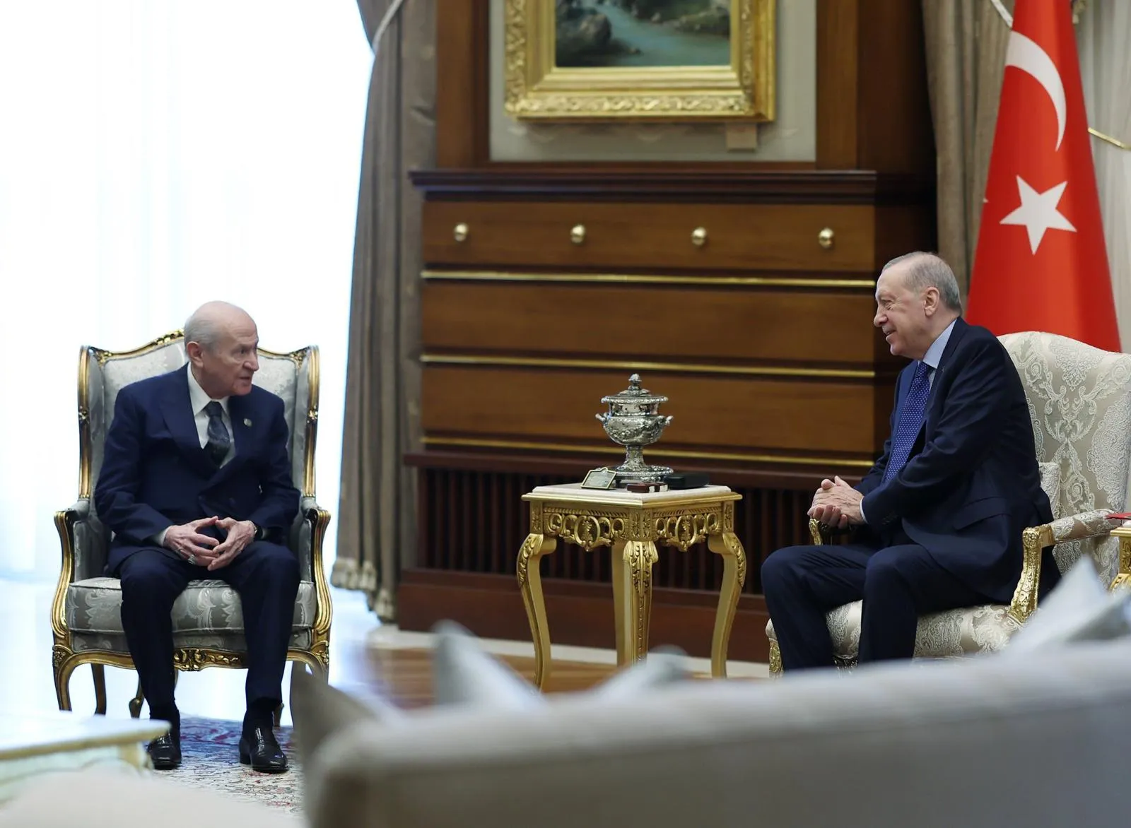 Erdoğan ve Bahçeli Külliye'de bir araya geldi