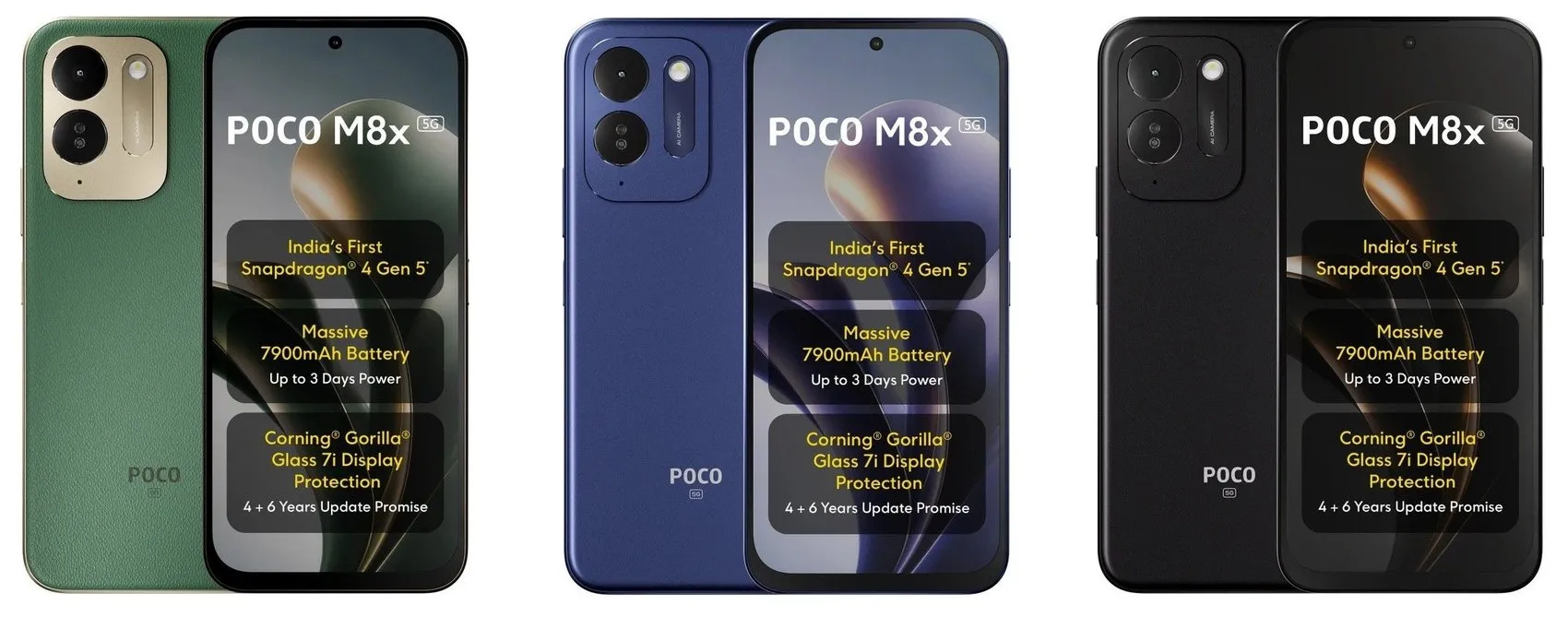 Poco M8x 5G tanıtıldı: 7.900 mAh batarya ve Snapdragon 4 Gen 5