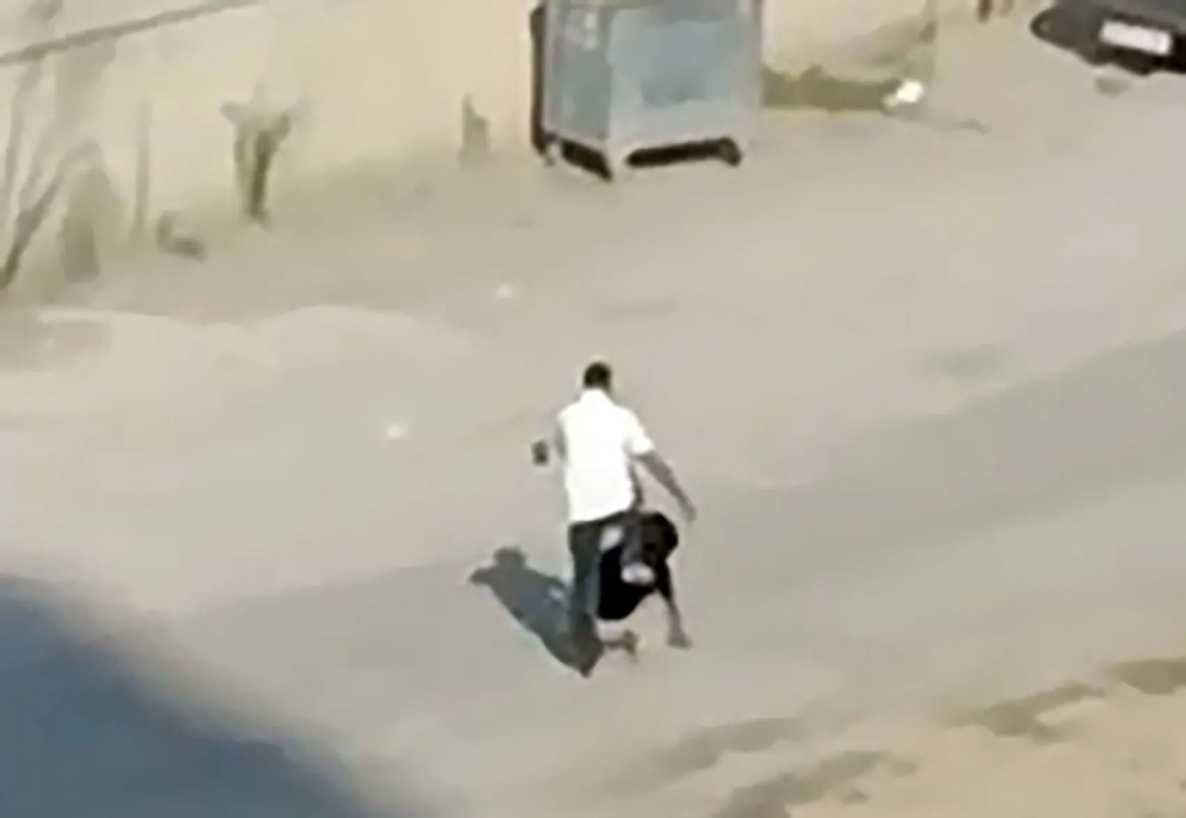 Adana'da sokak ortasında kadına şiddet kameraya yansıdı