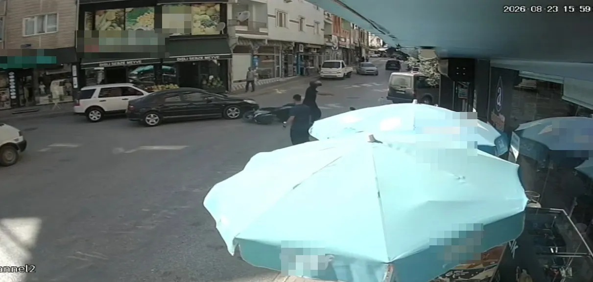 Kaçan sürücüyü güvenlik kamerası yakalattı